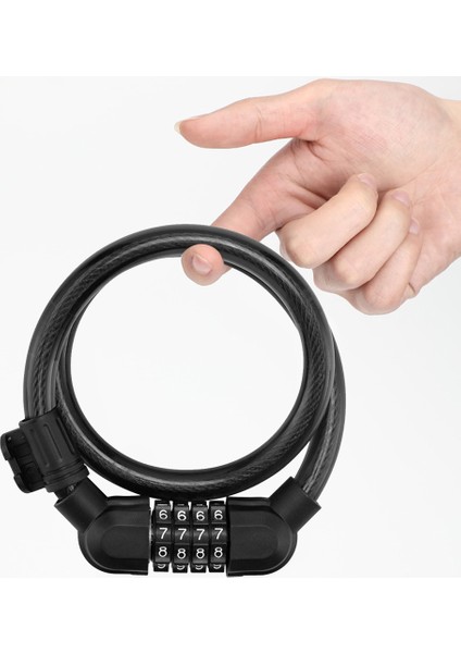 Siyah Stil Evrensel Motosiklet Bisiklet Güvenlik Kilidi Ile Kilitleme Braketi Dağ Bisikleti Çelik Kablo Kilit Bisiklet Aksesuarları (Yurt Dışından) indirimleri
