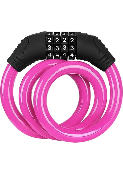 Pembe Bir Stil Bisiklet Kilidi 4 Haneli Kombinasyonlu Dayanıklı Bisiklet Güvenlik Kilidi Bisiklet Ekipmanı Mtb Hırsızlık Kilidi (Yurt Dışından)