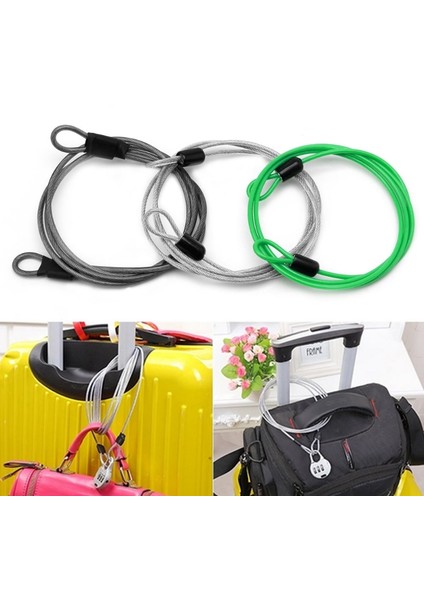 Siyah Stil X7AM x 2mm Bisiklet Scooter U-Kilit Güvenlik Döngü Kablosu Kilidi Bisiklet Spor (Yurt Dışından) modelleri