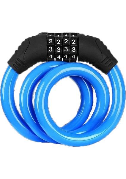 Mavi Stil Bisiklet Kilidi Kombinasyon Numarası Kodlu Çelik Kablo Zinciri Bisiklet Aksesuarları (Yurt Dışından)