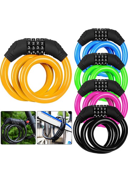 Yeşil Bir Stil Bisiklet Kilidi 4 Haneli Kombinasyonlu Dayanıklı Bisiklet Güvenlik Kilidi Bisiklet Ekipmanı Mtb Hırsızlık Kilidi (Yurt Dışından) modelleri