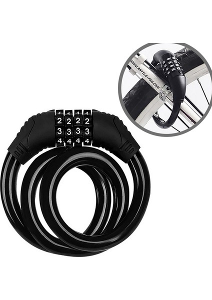 Siyah Esnek Stil 1 Adet Taşınabilir Bisiklet Şifreli Kilit Dağ Yol Bisikleti Teker Kilidi Esnek Hırsızlık Önleyici Çelik Tel Zincir Şifre Sabit Kod Kilit (Yurt Dışından) fiyatları