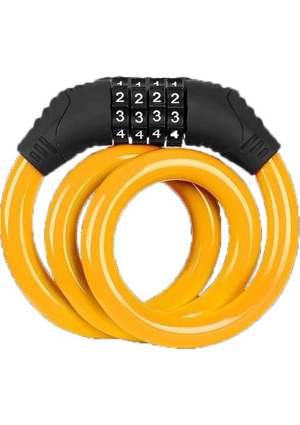 Sarı Stil Çelik Anti-Hırsızlık Güçlü Güvenlik Bisiklet Montaj Braketi Zincir Kilit Bisiklet Kilidi Kombinasyon Numarası Kodu - E-Ticaret Başlığı (Yurt Dışından)