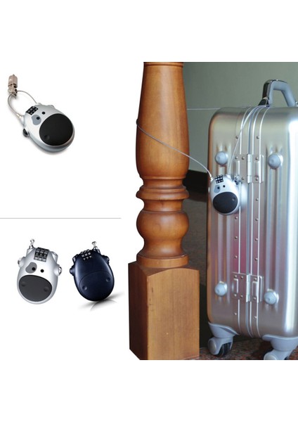 Siyah Stil Bisiklet Kask Kilidi Teleskopik Tel Halat Çelik Kablo Şifreli Valiz Bisiklet Kaskı Yüksek Hassasiyetli Şifreli Kilit (Yurt Dışından) fiyatları