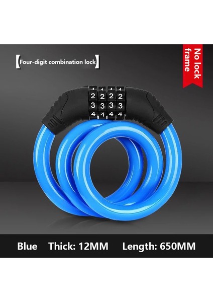 Sarı Stil Bisiklet Kilidi Kombinasyon Numarası Kodlu Çelik Kablo Zinciri Bisiklet Aksesuarları (Yurt Dışından) fırsatları