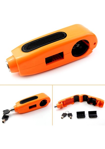 Turuncu Tarzı Taşınabilir Motosiklet Direksiyon Kilidi Hırsızlık Önleyici Bisiklet Bisiklet Kavrama Güvenlik Kilidi Motosiklet Kilitleri Anahtarları Bisiklet Aksesuarları (Yurt Dışından)