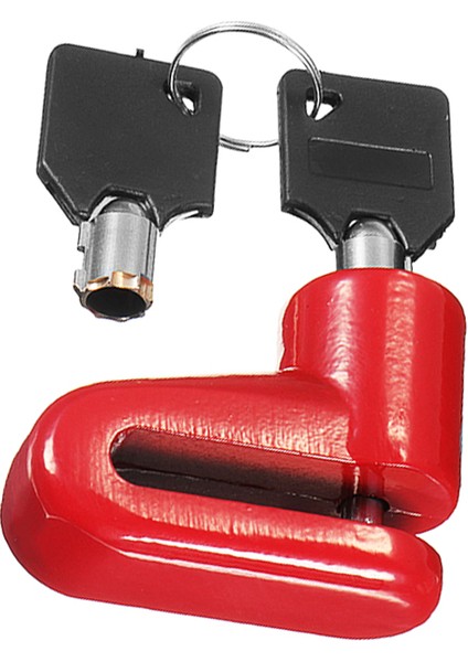 Kırmızı Kilit Stili Disk Frenli Tekerlek Kilidi Taşınabilir Hırsızlık Önleyici Kilit Çelik Tel Bisiklet Elektrikli Kaykay Scooter Aksesuarları (Yurt Dışından)