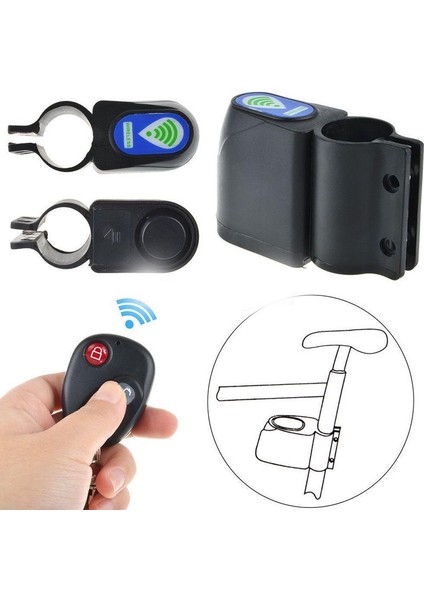 Siyah Stil Bisiklet Uzaktan Alarmı, Hırsızlık Önleyici Alarm, Araba Kilidi, Alarm Kilidi, Dağ Bisikleti Hırsızlık Önleyici, Uzaktan Kumandalı Mini Kilitleme Bisiklet (Yurt Dışından)