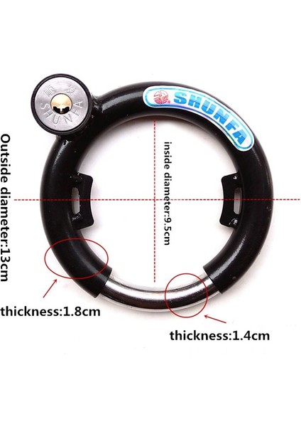Siyah Stil Bisiklet Kilidi Sabitleme Anti-Hırsızlık Bisiklet Kilidi Kalın Sert Kilit Yuvarlak Çelik Kilidi Bisiklet Aksesuarları FZS003 (Yurt Dışından) modelleri