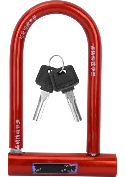 Kırmızı Stil Bisiklet U-Kilidi Çelik Kablo Hırsızlık Karşıtı Su Geçirmez Motosiklet Mtb Güvenlik Emniyet Kilidi Bisiklet Aksesuarları (Yurt Dışından)