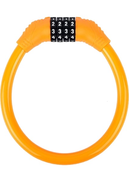 Turuncu Tarzı Scooter Motosiklet Bisiklet Zinciri Kilit Kablosu 4 Haneli Şifreli Kombin (Yurt Dışından)