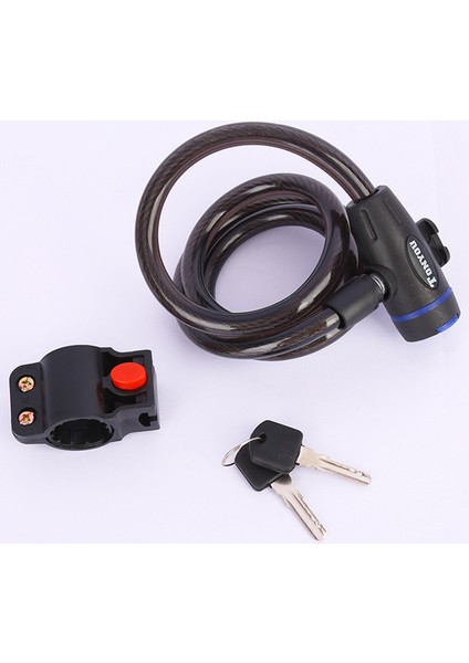 Beyaz Stil Bisiklet Kilidi Hırsızlık Spiral Çelik Kablolu Evrensel Koruyucu Paslanmaz Çelik Kablolu Bisiklet Aksesuarları Bisiklet Kilidi 2 Anahtar Ile (Yurt Dışından)