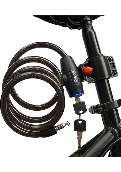 Beyaz Stil Bisiklet Kilidi Hırsızlık Spiral Çelik Kablolu Evrensel Koruyucu Paslanmaz Çelik Kablolu Bisiklet Aksesuarları Bisiklet Kilidi 2 Anahtar Ile (Yurt Dışından) fiyatları