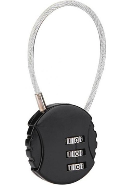 Kodlu Bisiklet Kilidi Kamp Metal Çelik Teli 3 Haneli Kombinasyon Top Şekilli Spor Salonu Kilitleri (Yurt Dışından)