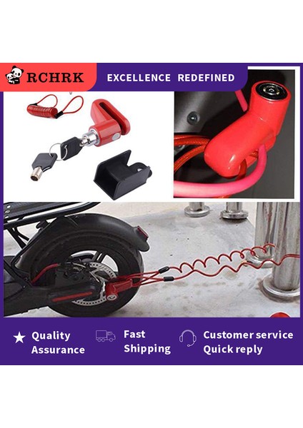 C1 Stili Hırsızlık Önleyici Elektrikli Scooter Tekerlekleri Disk Fren Kilidi Seyahat Edebilir Anahtar Çelik Tel Ile Bisiklet Dağ Bisikleti Aksesuarları (Yurt Dışından) fiyatları