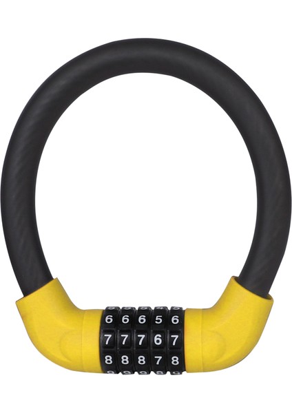Sarı 17,2X400MM Stili Evrensel 5 Haneli Kodlu Mtb Bisiklet Güvenlik Kombinasyon Kilidi Motosiklet Scooter Hırsızlık Önleyici Çelik Bisiklet Tel Güvenlik Kilidi (Yurt Dışından)