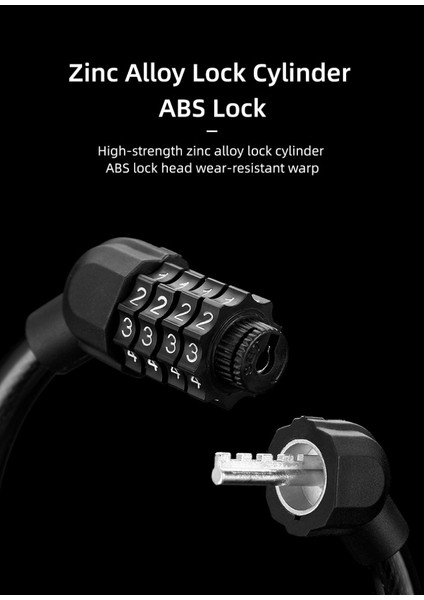 No.2 Tarzı Hırsızlık Korumalı Numara Kilitli Bisiklet Zinciri Kilidi Yüksek Taşınabilirlik Bisiklet Kilit Çelik Tel Bisiklet Aksesuarları Bisiklet Parçaları (Yurt Dışından) fiyatları