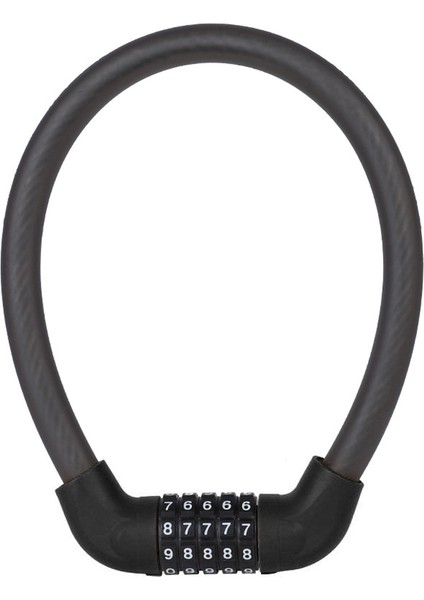 Siyah 17,2X570MM Stili Bisiklet Kilidi Çinko Alaşımlı 5 Haneli Kombinasyon Kilidi Bisiklet Güvenlik Anahtarsız Kilit Bisiklet Ekipmanı Mtb Hırsızlık Önleyici Cihaz (Yurt Dışından)