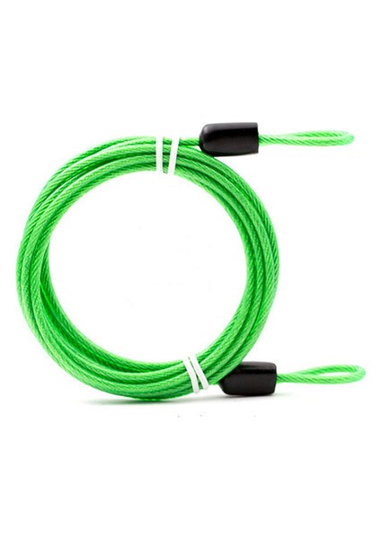 Yeşil Stil 2 Metre Evrensel Güçlü Örme Profesyonel Çift Döngülü Bisiklet Kilidi- Hırsızlık Önleyici (Yurt Dışından)