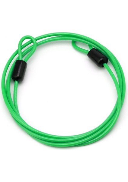 Yeşil Stil 100CM x 2mm Bisiklet Spor Güvenlik Döngü Kablo Kilidi Bisiklet Scooter U-Kilit (Yurt Dışından)