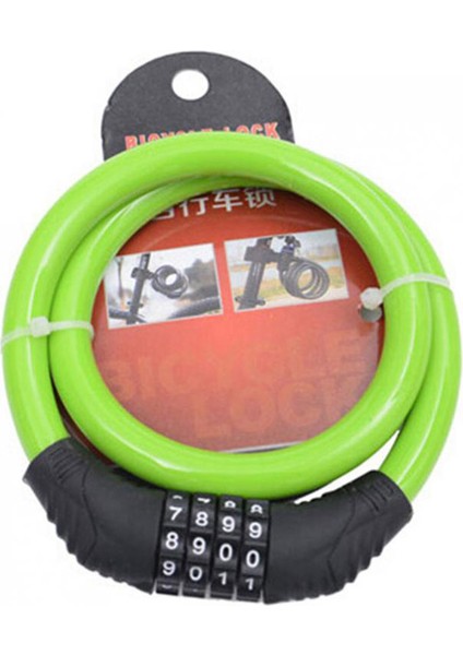 Model 1 Yeşil Stil Bisiklet Dört Haneli Şifreli Kilit Hırsızlık Koruma Dağ Bisikleti Kilidi Ölü Sinek Bisiklet Ekipmanı Elektrikli Motosiklet (Yurt Dışından)