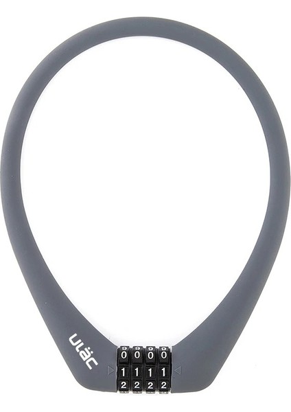 Gri Tarzı Bisiklet Kombinasyon Kilidi Silikon Entegre 55 cm Çelik Örgülü Kablo 4 Rakamı Sıfırlanabilir Hafif Kompakt Boyut Ulac Prag Sc1 (Yurt Dışından)