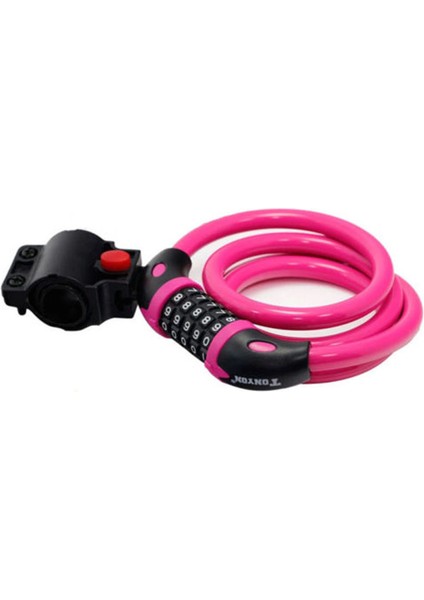 Kırmızı Stil Kodlu Şifreli Bisiklet Kilit Kablosu Güvenlikli Çelik Tel Bisiklet Kilit (Yurt Dışından)