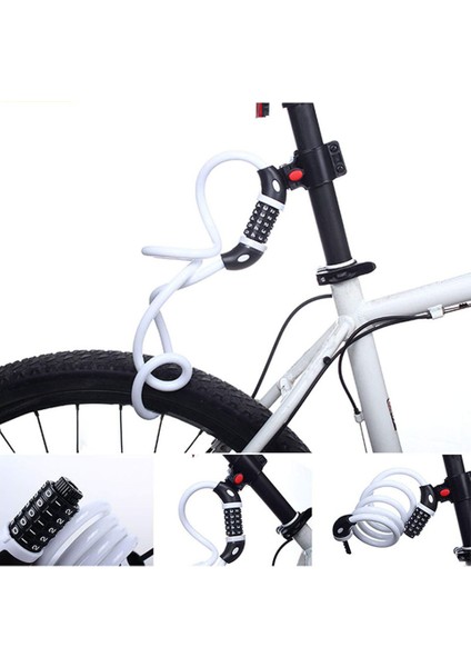 Yeşil Stil Bisiklet Kilidi 5 Haneli Kombinasyon Bisiklet Güvenlik Kilidi x Çelik Kablo Spiral Bisiklet Bisiklet Kilidi (Yurt Dışından) fiyatları