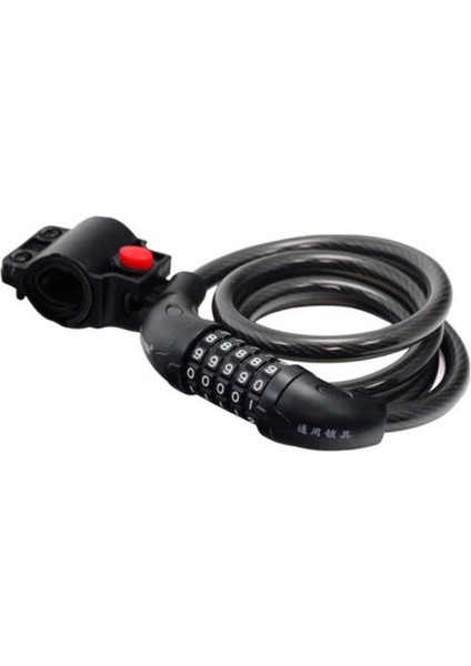 Siyah Stil Kodlu Şifreli Bisiklet Kilit Kablosu Güvenlikli Çelik Tel Bisiklet Kilit (Yurt Dışından)