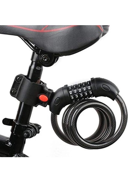 Siyah Stil Kodlu Şifreli Bisiklet Kilit Kablosu Güvenlikli Çelik Tel Bisiklet Kilit (Yurt Dışından) fiyatları