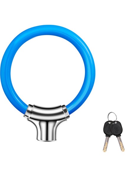 Mavi Klasik Tarz Zinc Alaşımlı Pvc Kablo Halka Evrensel Koruyucu Bisiklet Kilidi Bisiklet Aksesuarları Bisiklet Kilidi 2 Anahtar Ile - Jc (Yurt Dışından)