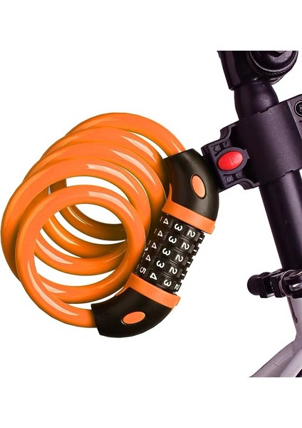 Pembe Tarzı Bisiklet Kilidi 5 Haneli Kodlu *12MM Anti-Hırsızlık Kilidi Bisiklet Güvenlik Aksesuarı Çelik Kablolu Bisiklet Kilidi (Yurt Dışından) fırsatları