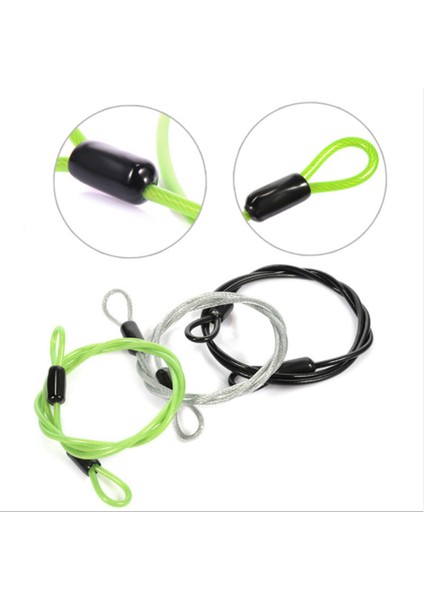 Siyah Stil Paslanmaz Çelik Bisiklet Kilidi Spor Güvenlik Döngü Kablolu Kilit Bisiklet Scooter Çift Uçlu Çelik Halat Kilit Candado Bicicleta (Yurt Dışından) modelleri