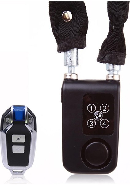 Siyah Stil Hırsızlık Önleyici Bisiklet Kilidi Bisiklet Güvenlik Kilidi Kablosuz Uzaktan Kumandalı Alarm Kilidi Bisiklet Çelik Kablolu Hırsızlık Önleyici Alarm Bisiklet Parçası (Yurt Dışından)
