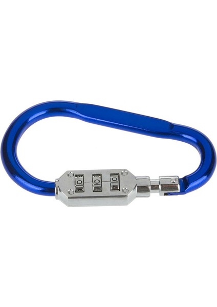 Mavi Stil Açık Hava Yürüyüş Çantası Bagaj Güvenlik Karabina Kilidi 3 Haneli Şifreli Çanta Kilit Aracı Taşınabilir Bagaj Çinko Alaşım Güvenlik Kilidi (Yurt Dışından)