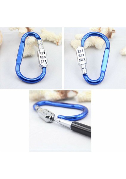 Mavi Stil Açık Hava Yürüyüş Çantası Bagaj Güvenlik Karabina Kilidi 3 Haneli Şifreli Çanta Kilit Aracı Taşınabilir Bagaj Çinko Alaşım Güvenlik Kilidi (Yurt Dışından) fiyatları