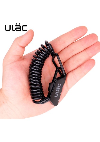 Siyah Stil Bisiklet Kombinasyon Kilidi 1.2m Uzatılmış Spiral Kablo 3 Haneli Sıfırlanabilir Hafif Kompakt Boyut Taşınabilir Ulac K2S Kilidi (Yurt Dışından) fiyatları