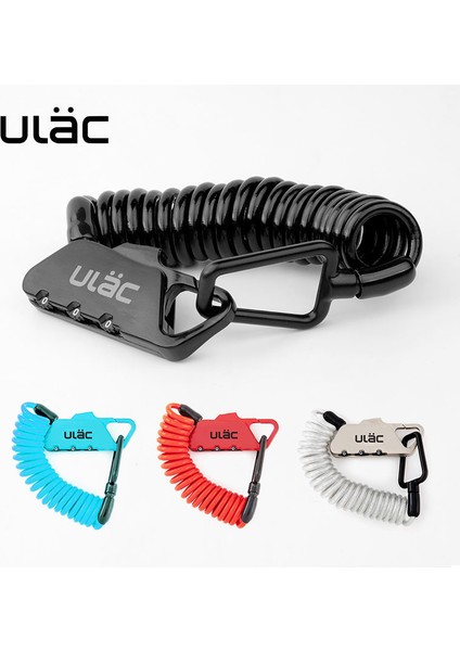 Siyah Stil Bisiklet Kombinasyon Kilidi 1.2m Uzatılmış Spiral Kablo 3 Haneli Sıfırlanabilir Hafif Kompakt Boyut Taşınabilir Ulac K2S Kilidi (Yurt Dışından) indirimleri