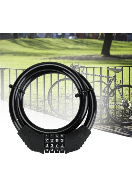 Pembe Stil Dört Haneli Kombinasyon Numaralı Bisiklet Kilidi x Çelik Kablo Zinciri Hırsızlık Önleyici Dağ Bisikleti Kilidi Bisiklet Aksesuarları (Yurt Dışından) fiyatları
