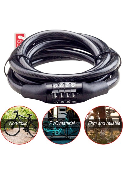 Bisiklet Kilidi Kod Anahtar Kilitleme Bisiklet Bisiklet Şifre Kombinasyon Güvenlik Çelik Tel Kilidler Bisiklet Aksesuarları Sıcak (Yurt Dışından) fiyatları