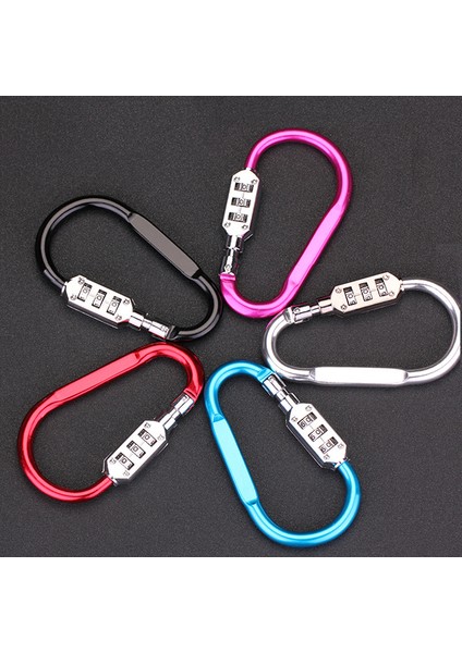 Kırmızı Stil 3 Haneli Şifreli Kilitli Karabiner Açık Hava Seti Kampçılık Kilitleme Hayatta Kalma Ekipmanı Dağcılık Yürüyüş Vida Kilitleme Askı Kanca Toka (Yurt Dışından) fiyatları