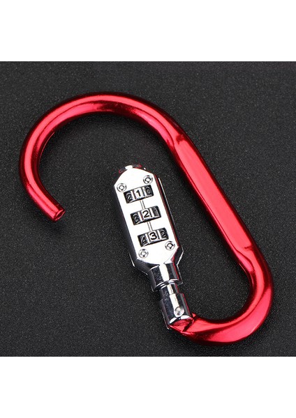 Kırmızı Stil 3 Haneli Şifreli Kilitli Karabiner Açık Hava Seti Kampçılık Kilitleme Hayatta Kalma Ekipmanı Dağcılık Yürüyüş Vida Kilitleme Askı Kanca Toka (Yurt Dışından) fırsatları