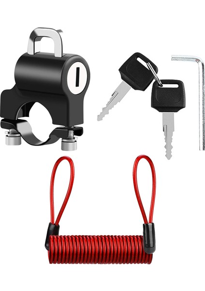 No.2 Tarzı Evrensel Bisiklet Hırsızlık Kask Güvenlik Kilidi Kırmızı Hatırlatıcı Ipi Seti Motosiklet Direksiyon Kilit Dağ Bisikleti Kilitleri (Yurt Dışından) fiyatları