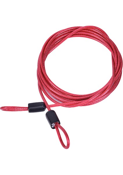 Kırmızı Stil Bisiklet, Bisiklet Motorları Için Güçlü Örgülü Çelik Çift Döngülü Kablo Hırsızlık Önleyici Zincir Kilidi (Yurt Dışından)