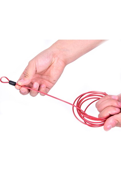 Kırmızı Stil Bisiklet, Bisiklet Motorları Için Güçlü Örgülü Çelik Çift Döngülü Kablo Hırsızlık Önleyici Zincir Kilidi (Yurt Dışından) fırsatları