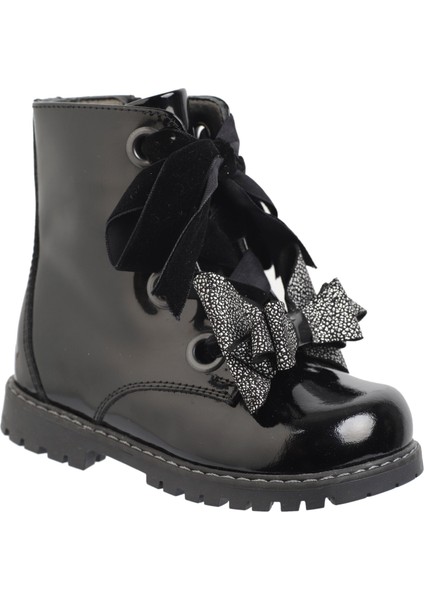 Jessica-Fiyonklu Siyah Rugan Kız Çocuk Botu modelleri