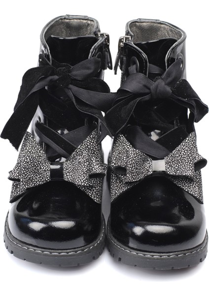 Jessica-Fiyonklu Siyah Rugan Kız Çocuk Botu fırsatları
