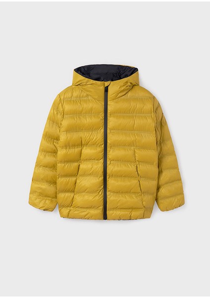 7456 Erkek Çocuk Sarı Kapüşonlu Mont