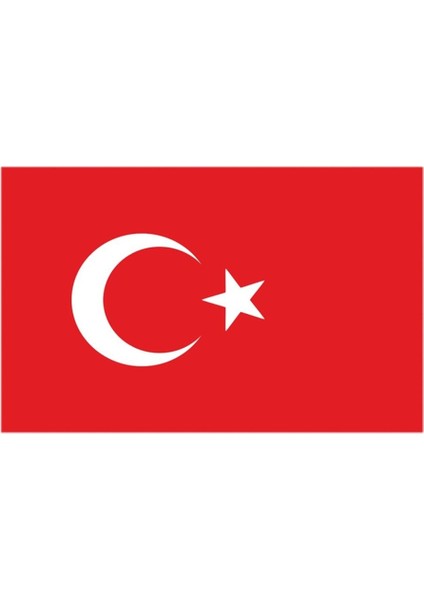 50X75 cm 1. Kalite Alpaga Bez Kumaş Türk Bayrağı