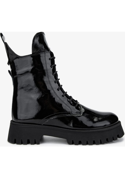 Kadın . Siyah Rugan Casual Bot 1059 8215 Bn Bot SK24-25 Sıyah Krsk Rgn